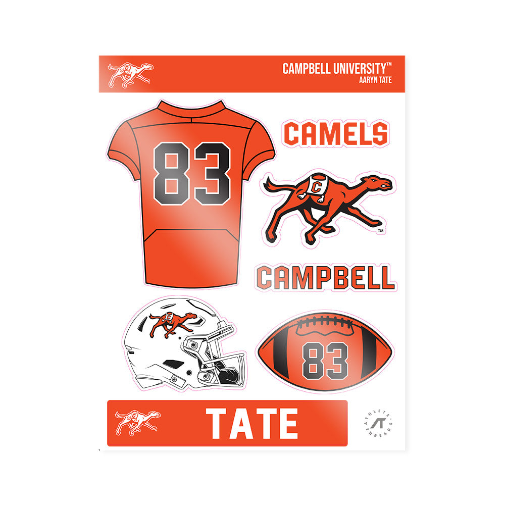 Campbell - NCAA Football : Aaryn Tate - Sticker Sheet-0