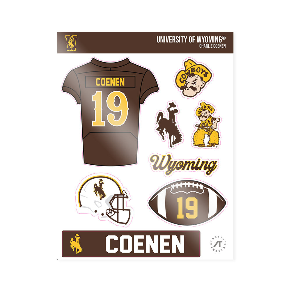 Wyoming - NCAA Football : Charlie Coenen - Sticker Sheet-0