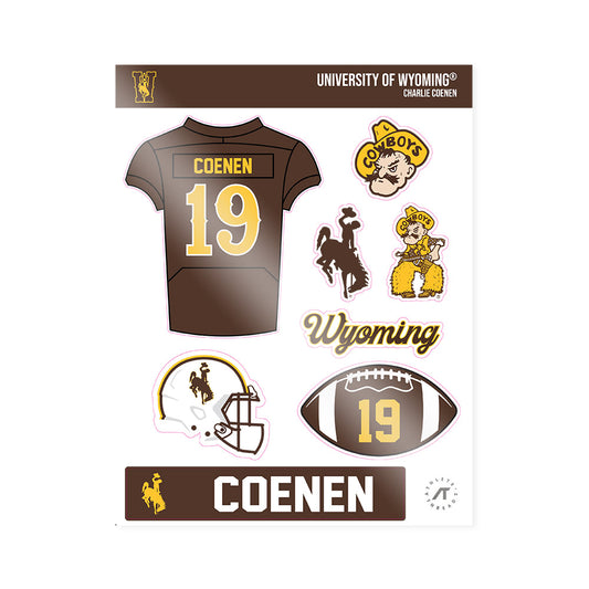 Wyoming - NCAA Football : Charlie Coenen - Sticker Sheet-0