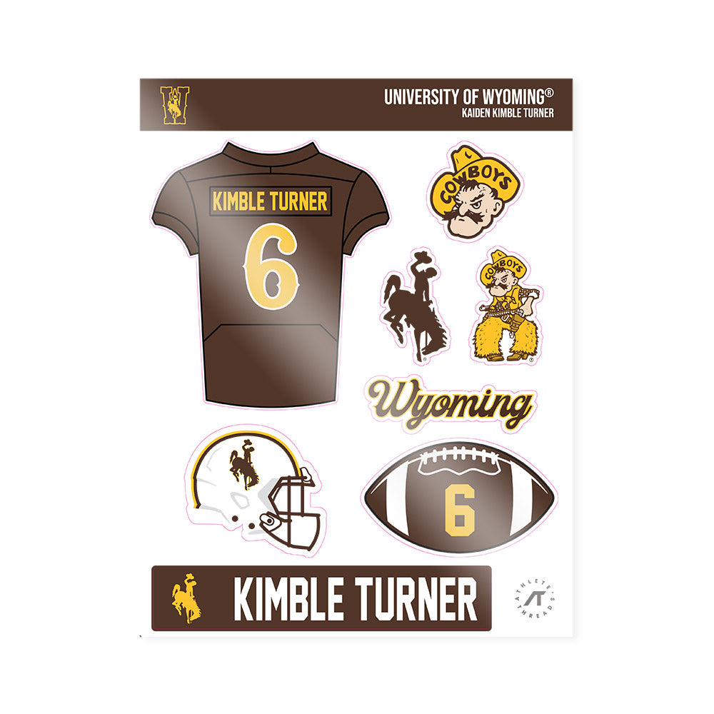 Wyoming - NCAA Football : Kaiden Kimble Turner - Sticker Sheet-0