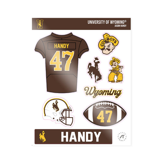 Wyoming - NCAA Football : Jason Handy - Sticker Sheet-0
