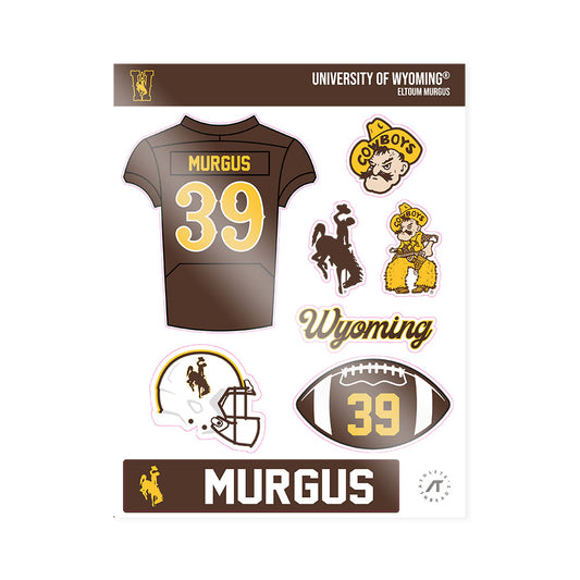 Wyoming - NCAA Football : Eltoum Murgus - Sticker Sheet-0
