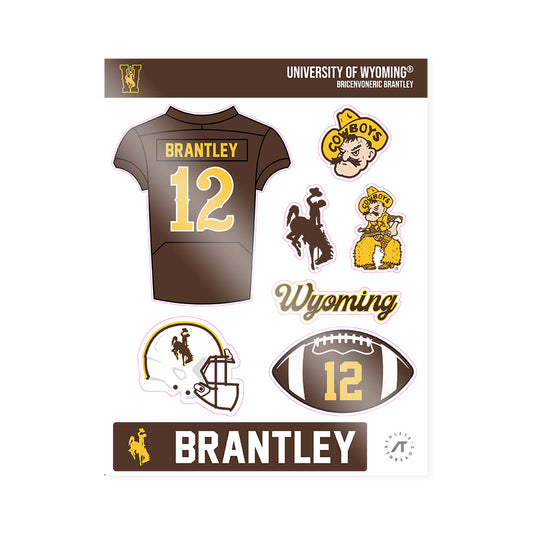 Wyoming - NCAA Football : Bricenvoneric Brantley - Sticker Sheet-0