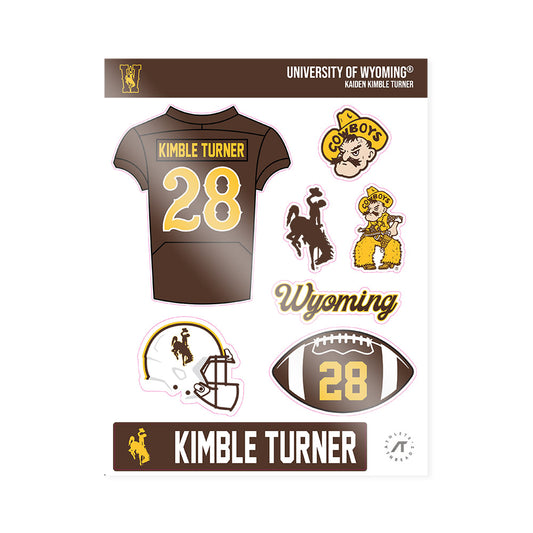 Wyoming - NCAA Football : Kaiden Kimble Turner - Sticker Sheet-0