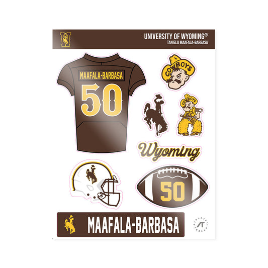 Wyoming - NCAA Football : Tanielu Maafala-Barbasa - Sticker Sheet-0