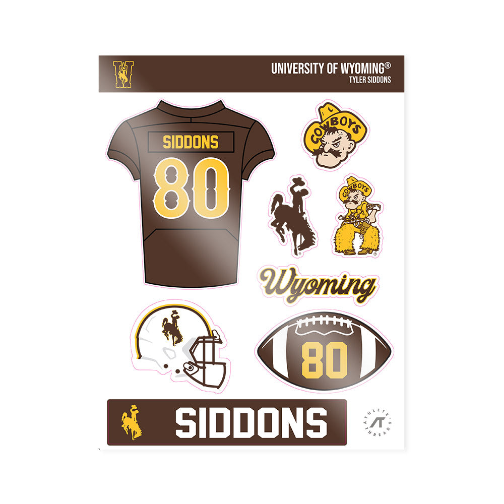 Wyoming - NCAA Football : Tyler Siddons - Sticker Sheet-0