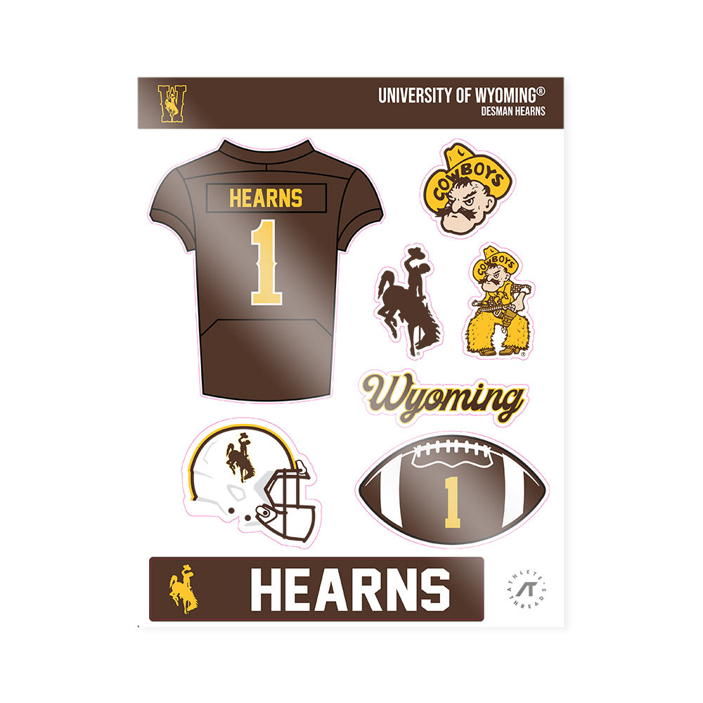 Wyoming - NCAA Football : Desman Hearns - Sticker Sheet-0