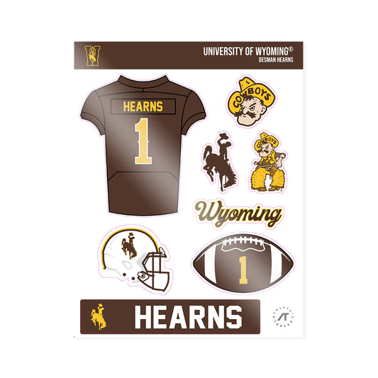Wyoming - NCAA Football : Desman Hearns - Sticker Sheet-0