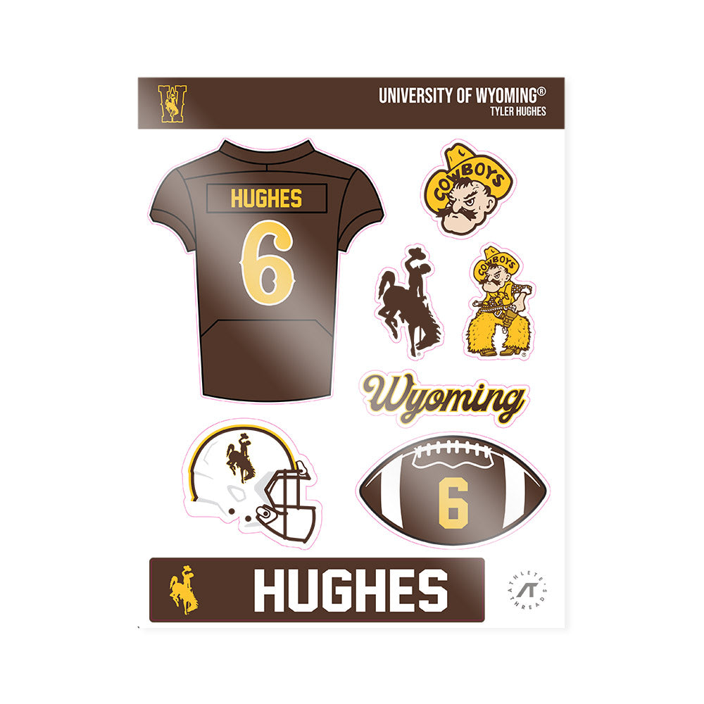 Wyoming - NCAA Football : Tyler Hughes - Sticker Sheet-0