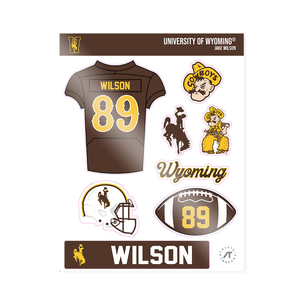 Wyoming - NCAA Football : Jake Wilson - Sticker Sheet-0