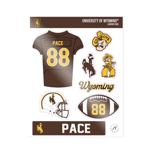 Wyoming - NCAA Football : Landon Pace - Sticker Sheet-0