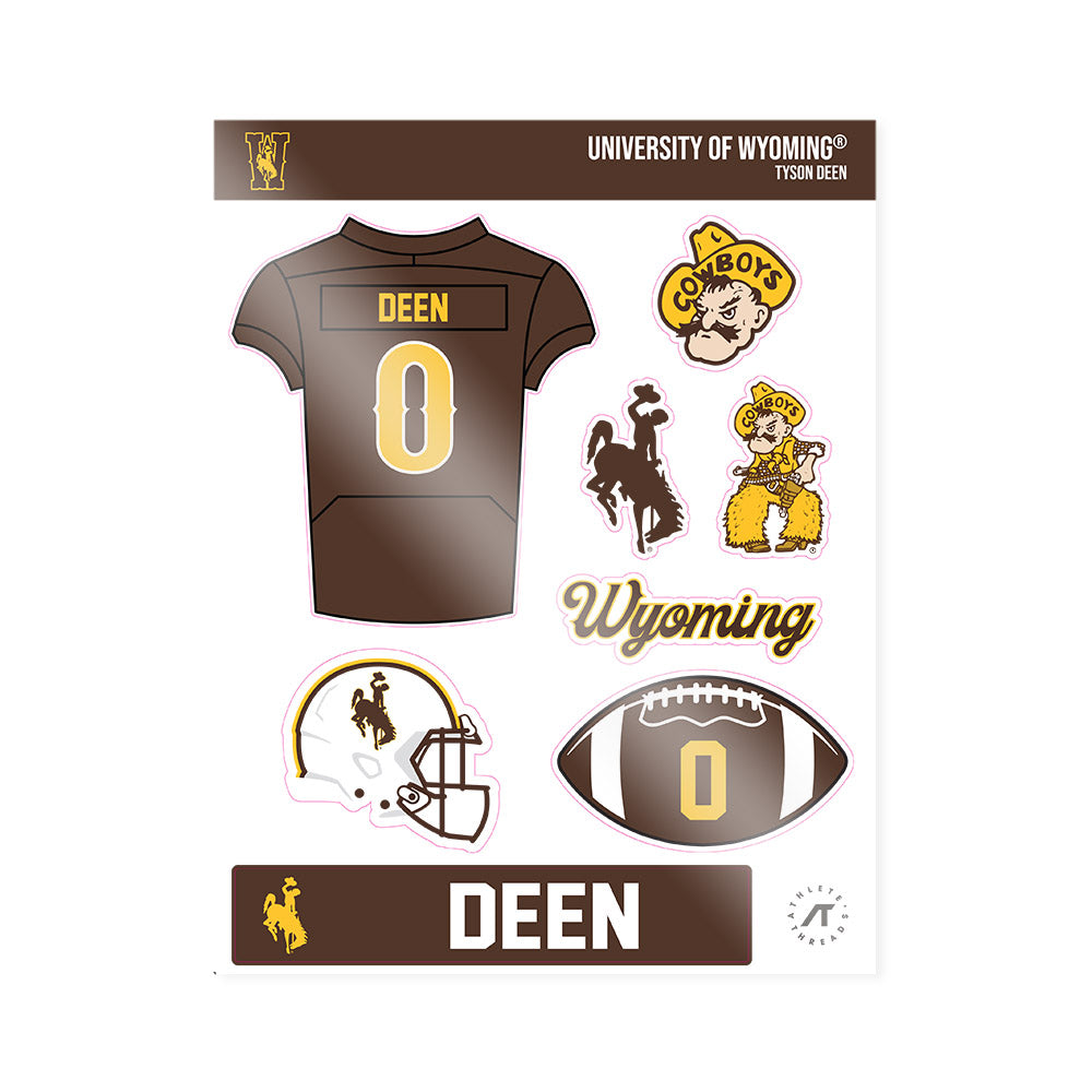 Wyoming - NCAA Football : Tyson Deen - Sticker Sheet-0