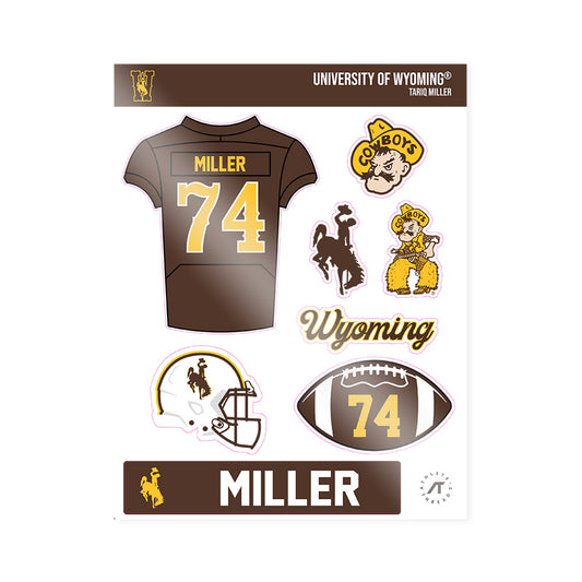 Wyoming - NCAA Football : Tariq Miller - Sticker Sheet-0