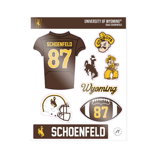 Wyoming - NCAA Football : Isaac Schoenfeld - Sticker Sheet-0