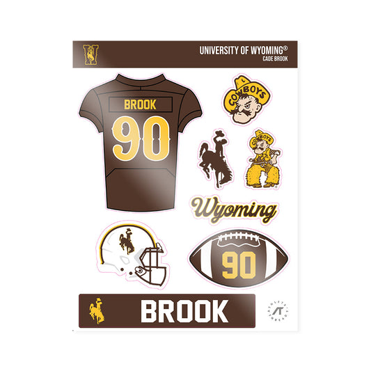 Wyoming - NCAA Football : Cade Brook - Sticker Sheet-0