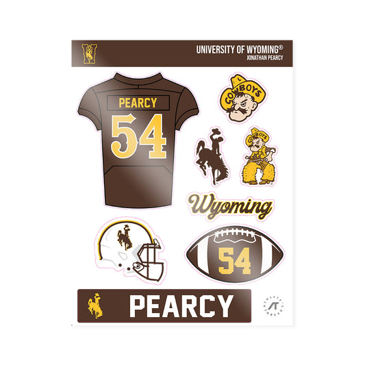 Wyoming - NCAA Football : Jonathan Pearcy - Sticker Sheet-0