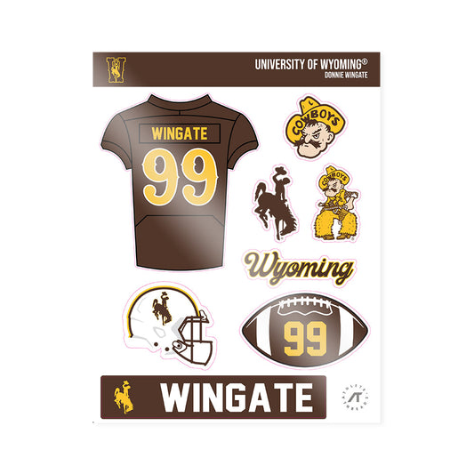 Wyoming - NCAA Football : Donnie Wingate - Sticker Sheet-0