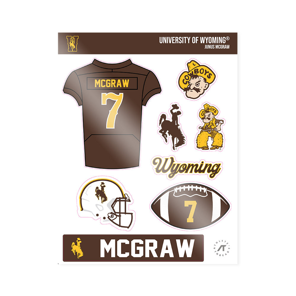 Wyoming - NCAA Football : Junus McGraw - Sticker Sheet-0