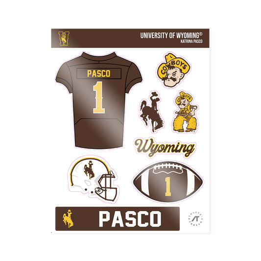 Wyoming - NCAA Football : Katrina Pasco - Sticker Sheet-0