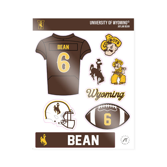 Wyoming - NCAA Football : Jaylan Bean - Sticker Sheet-0