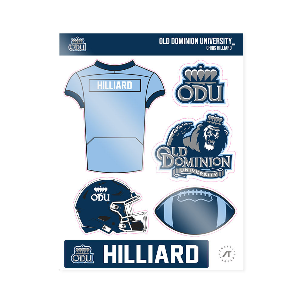 Old Dominion - NCAA Football : Chris Hilliard - Sticker Sheet-0