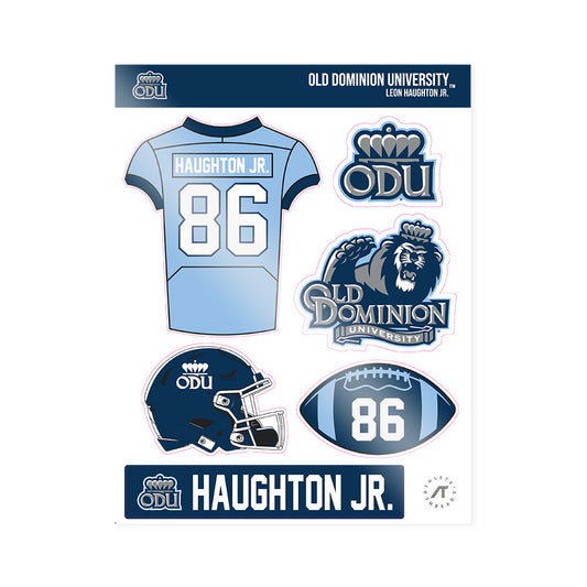 Old Dominion - NCAA Football : Leon Haughton Jr. - Sticker Sheet-0