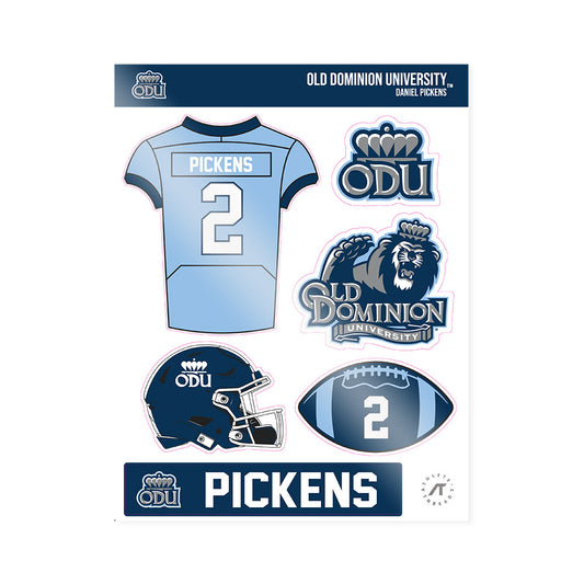 Old Dominion - NCAA Football : Daniel Pickens - Sticker Sheet-0