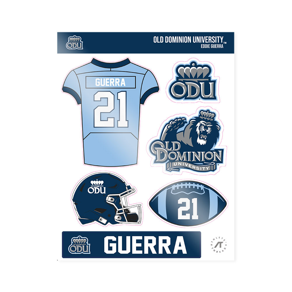 Old Dominion - NCAA Football : Eddie Guerra - Sticker Sheet-0