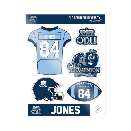 Old Dominion - NCAA Football : TaySean Jones - Sticker Sheet-0