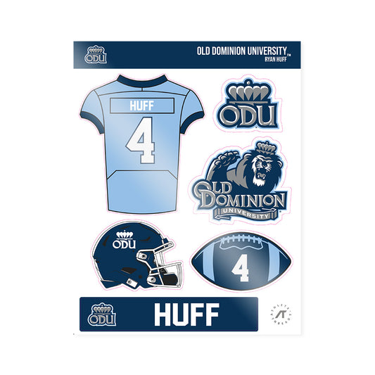 Old Dominion - NCAA Football : Ryan Huff - Sticker Sheet-0