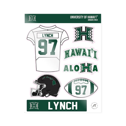 Hawaii - NCAA Football : Jordan Lynch - Sticker Sheet-0