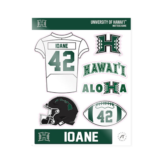 Hawaii - NCAA Football : Matteus Ioane - Sticker Sheet-0