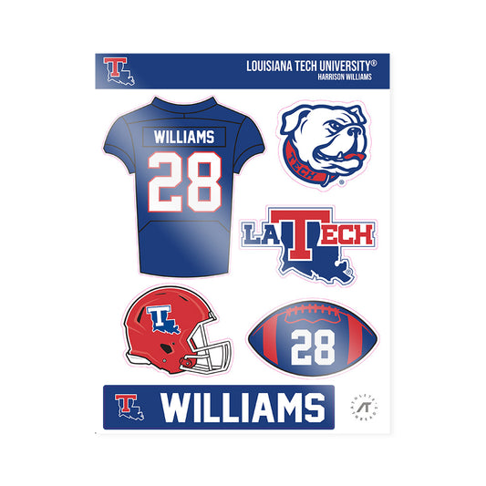 LA Tech - NCAA Football : Harrison Williams - Sticker Sheet-0