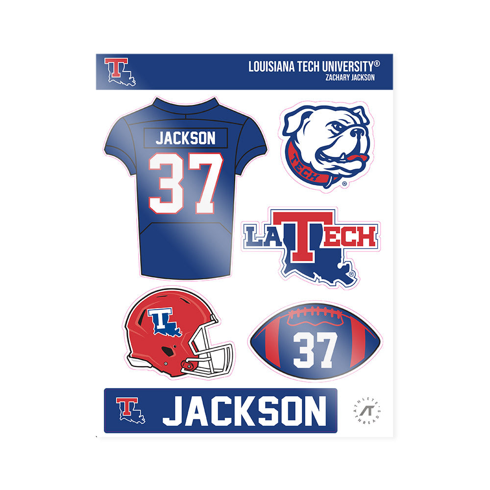 LA Tech - NCAA Football : Zachary Jackson - Sticker Sheet-0