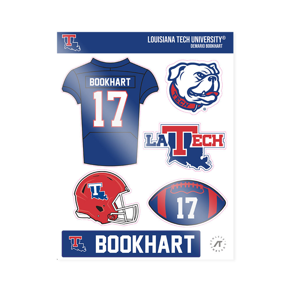 LA Tech - NCAA Football : Demario Bookhart - Sticker Sheet-0