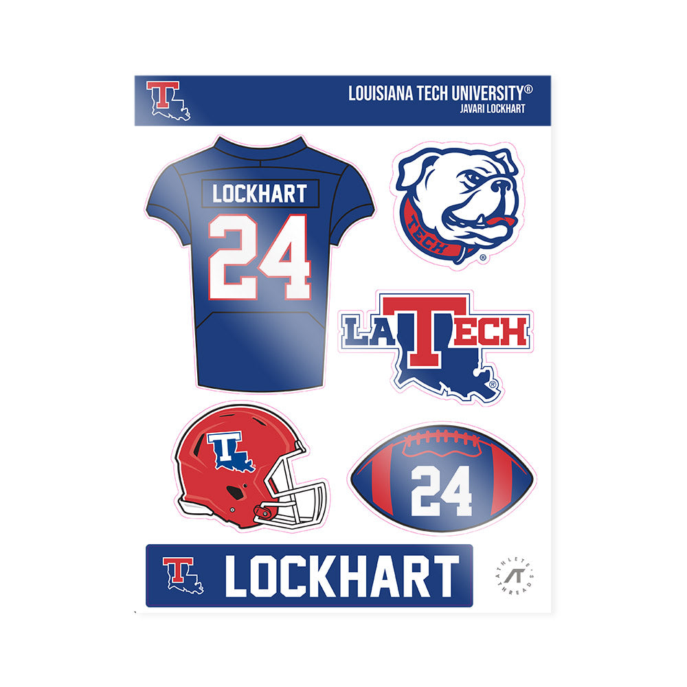 LA Tech - NCAA Football : Javari Lockhart - Sticker Sheet-0