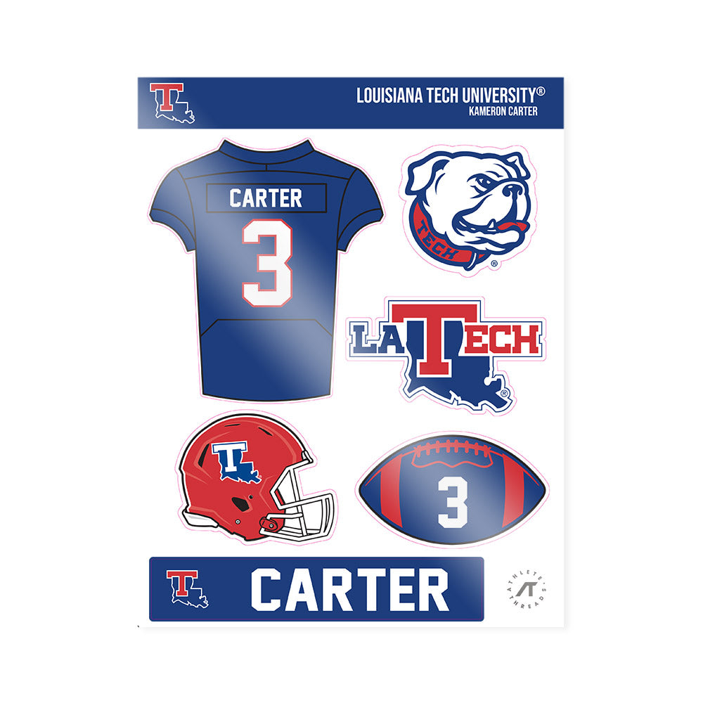 LA Tech - NCAA Football : Kameron Carter - Sticker Sheet-0