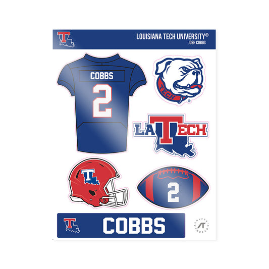 LA Tech - NCAA Football : Josh Cobbs - Sticker Sheet-0