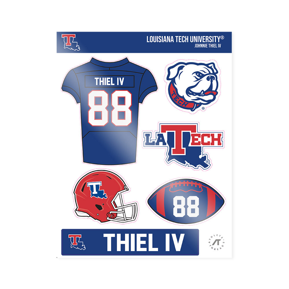 LA Tech - NCAA Football : Johnnie Thiel IV - Sticker Sheet-0