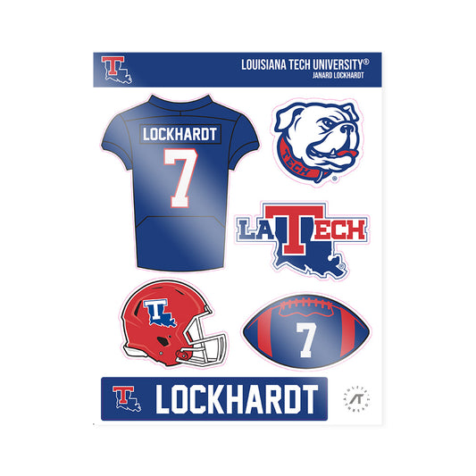 LA Tech - NCAA Football : Janard Lockhardt - Sticker Sheet-0