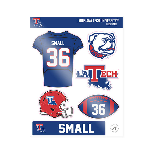 LA Tech - NCAA Football : Riley Small - Sticker Sheet-0