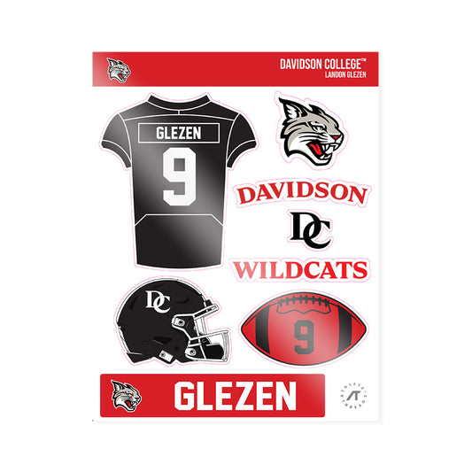 Davidson - NCAA Football : Landon Glezen - Sticker Sheet-0