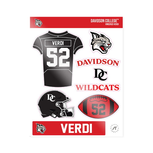 Davidson - NCAA Football : Vincenzo Verdi - Sticker Sheet-0