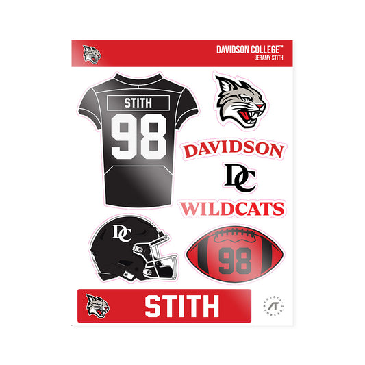 Davidson - NCAA Football : Jeramy Stith - Sticker Sheet-0