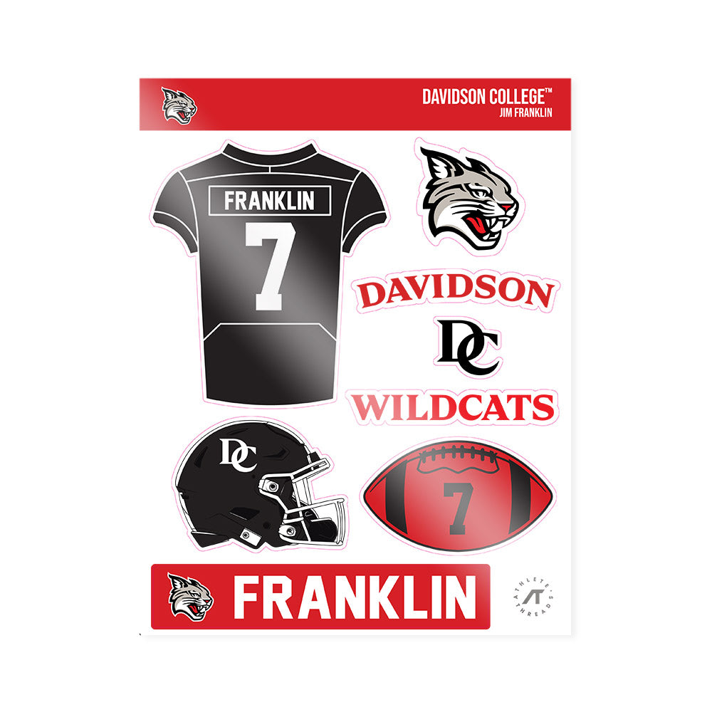 Davidson - NCAA Football : Jim Franklin - Sticker Sheet-0