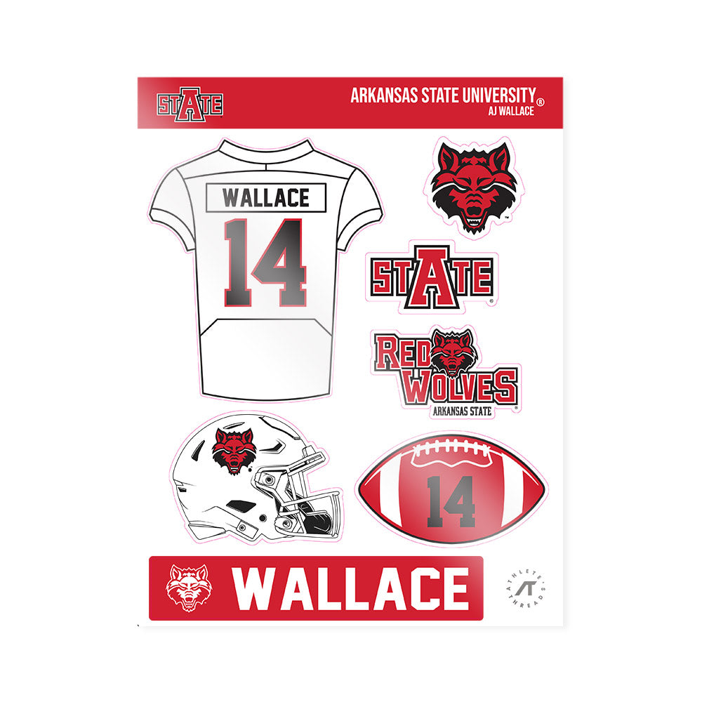 Arkansas State - NCAA Football : AJ Wallace - Sticker Sheet-0