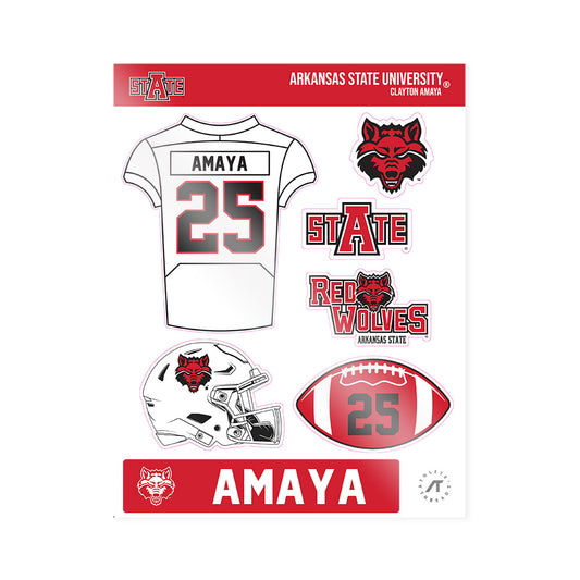 Arkansas State - NCAA Football : Clayton Amaya - Sticker Sheet-0