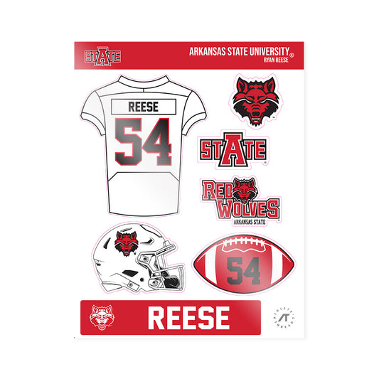 Arkansas State - NCAA Football : Ryan Reese - Sticker Sheet-0