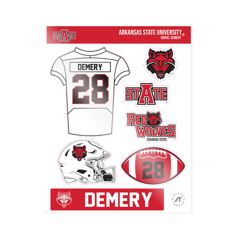 Arkansas State - NCAA Football : Daniel Demery - Sticker Sheet-0