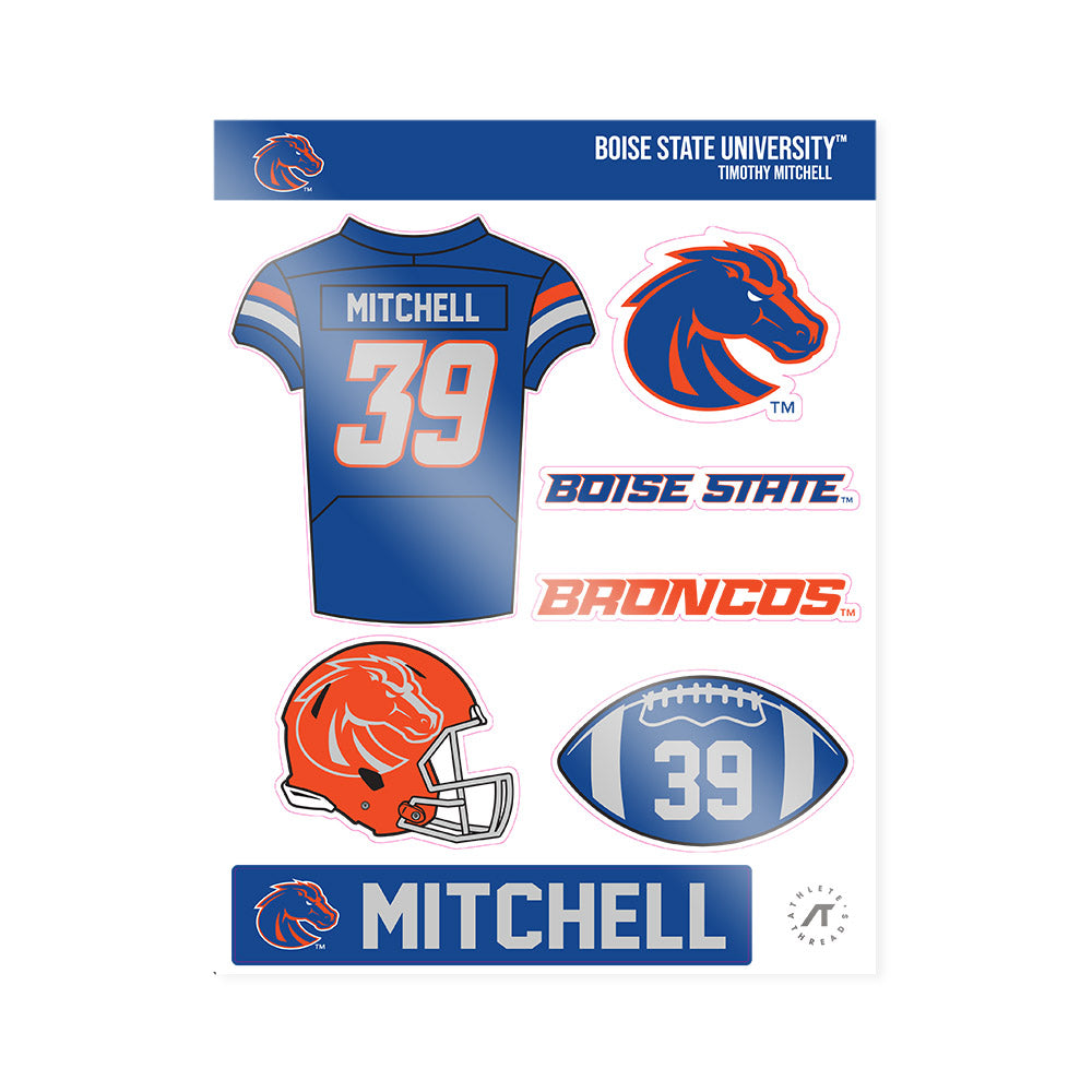 Boise State - NCAA Football : Timothy Mitchell - Sticker Sheet-0